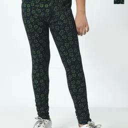 BAESD Girls Pack Of 2 Printed Pure Cotton Ankle Length Leggings-image-94