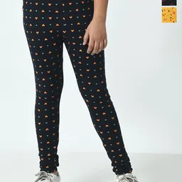 BAESD Girls Pack Of 3 Printed Pure Cotton Ankle Length Leggings-image-80