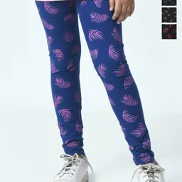 BAESD Girls Pack Of 4 Printed Pure Cotton Ankle Length Leggings-picture-32