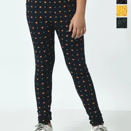 BAESD Girls Pack Of 4 Printed Pure Cotton Ankle Length Leggings-image-69