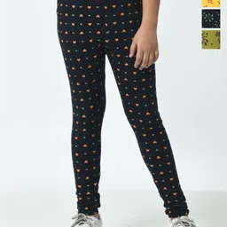 BAESD Girls Pack Of 4 Printed Pure Cotton Ankle Length Leggings-picture-36