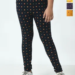 BAESD Girls Pack Of 4 Printed Pure Cotton Ankle Length Leggings-picture-26