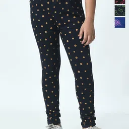 BAESD Girls Pack Of 4 Printed Pure Cotton Ankle Length Leggings-picture-27