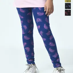 BAESD Girls Pack Of 4 Printed Pure Cotton Ankle Length Leggings-picture-31