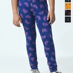 BAESD Girls Pack Of 5 Printed Pure Cotton Ankle Length Leggings-picture-31