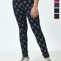 BAESD Girls Pack Of 5 Printed Pure Cotton Ankle Length Leggings-picture-20