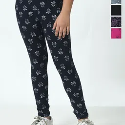 BAESD Girls Pack Of 5 Printed Pure Cotton Ankle Length Leggings-picture-30