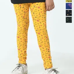 BAESD Girls Pack Of 5 Printed Pure Cotton Ankle Length Leggings-image-94