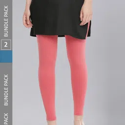 Dollar Missy Pack Of 2 Ankle Length Leggings-picture-30