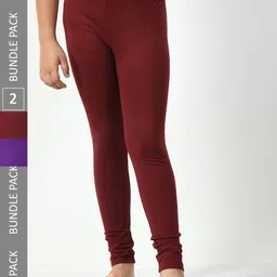 BAESD Girls Pack Of 2 Ankle-Length Leggings-image-8