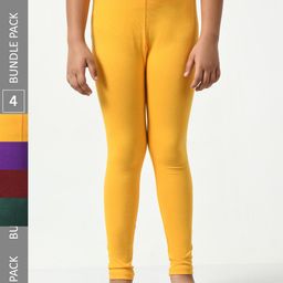 BAESD Girls Pack Of 4 Churidar-Length Leggings-picture-25