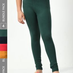 BAESD Girls Pack Of 4 Churidar Length Leggings-picture-19