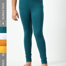 BAESD Girls Pack Of 4 Churidar-Length Leggings-picture-7
