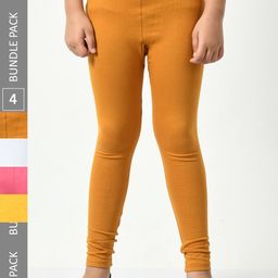 BAESD Girls Pack of 4 Churidar-Length Leggings-picture-11