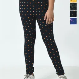 BAESD Girls Pack Of 5 Printed Cotton Ankle-Length Leggings-picture-12