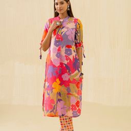 Ishin Floral Printed Regular Kurta with Trousers-picture-45