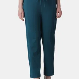 Popwings Women Regular Fit Textured Relaxed Easy Wash Trousers-picture-36
