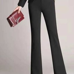Next One Women Smart Flared High-Rise Easy Wash Bootcut Trousers-picture-0