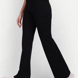 Next One Women Smart Flared High-Rise Easy Wash Bootcut Trousers-picture-23