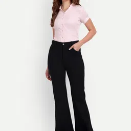 Next One Women Smart Flared High-Rise Parallel Trousers-picture-23