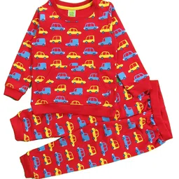 Clothe Funn Boys Printed Round Neck Long Sleeves Pure Cotton Sweatshirt With Jogger-image-19