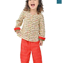 Tiny Bunnies Girls Printed Top with Trousers-picture-45