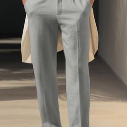 StyleCast x Revolte Men Cotton Easy Wash Flat-Front Trousers-picture-30