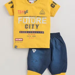 Mars Infiniti Boys Printed Cotton T-shirt with Trousers image 1