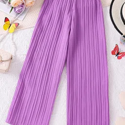StyleCast x Revolte Girls Purple Striped Loose Fit Easy Wash Trousers-picture-55