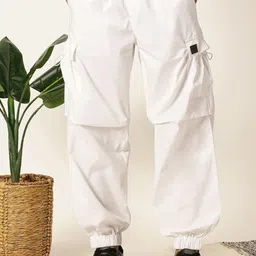 Thomas Scott Men Comfort Mid-Rise Easy Wash Cargos Trousers-image-6