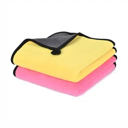 LOOM LEGACY Pink & Yellow 2 Pieces Microfiber 600 GSM Kitchen Towels-picture-26