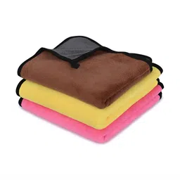 LOOM LEGACY 3 Pieces Brown & Yellow Microfiber 600 GSM Kitchen Towels-image-88