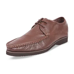 Hidesign Men Brown Textured Leather Derbys-image-45