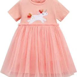 StyleCast Girls Print Cotton Round Neck Fit and Flare T-shirt Dress-picture-13