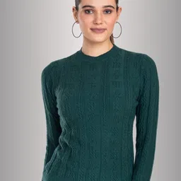 Moda Elementi Cable Knit Self Design Sweater-picture-24