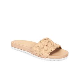 Eske Women Beige Leather Open Toe Flats-picture-29