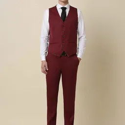 Allen Solly 3-Pcs Single-Breasted Slim Fit Formal Suit-picture-31
