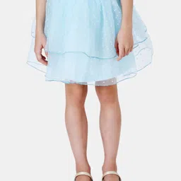 One Friday Girls Lace Detail Layered A-Line Flared Skirts-picture-36