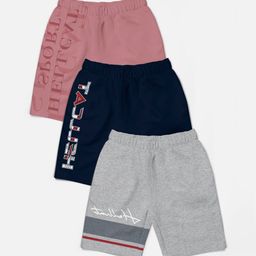 HELLCAT Boys Pack Of 3 Printed Mid-Rise Shorts-picture-10