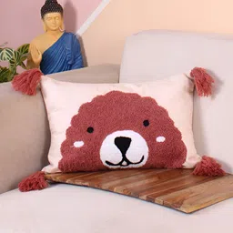STITCHNEST Rust & Pink Embroidered Rectangle Cushion Covers-image-87