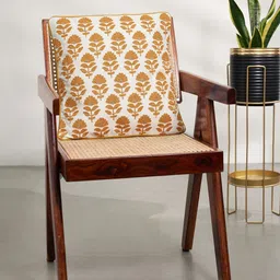 Living scapes by Pantaloons Yellow & White Floral Square Cushion Covers-picture-36