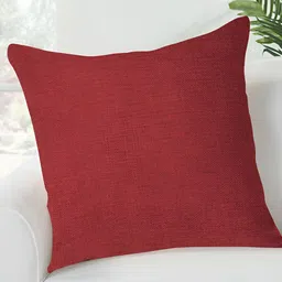 FABURAA Red Square Jute Cushion Covers-image-98