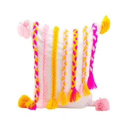 THROWPILLOW White & Yellow Embroidered Square Cushion Covers-picture-17