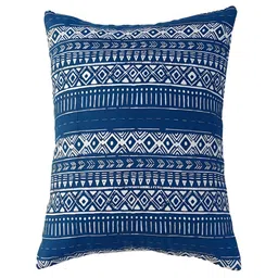 THROWPILLOW Navy Blue & White Abstract Printed Square Cushion Cover-picture-41
