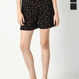 IndiWeaves Women Pack Of 3 Printed High-Rise Shorts-picture-26