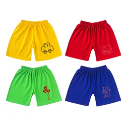 BAESD Kids Pack Of 4 Low-Rise Cotton Shorts-picture-49