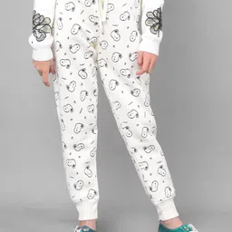 Crimsoune Club Girls Snoopy Printed Slim-Fit Joggers-image-86