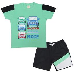 Clothe Funn Boys Printed Pure Cotton T-shirt With Shorts-picture-27