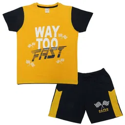 Clothe Funn Boys Printed Pure Cotton T-shirt With Shorts-picture-34
