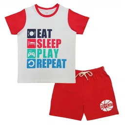 Clothe Funn Boys Printed Pure Cotton T-shirt With Shorts-picture-19